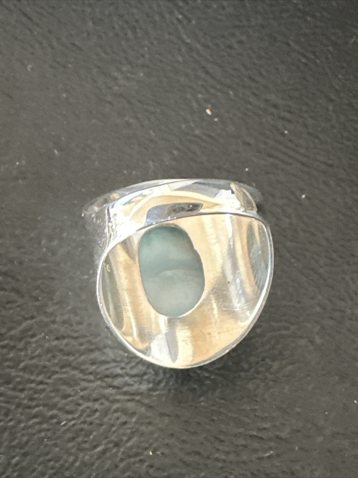 Womens Blue Larimar Navajo Sterling Silver Ring Size 5 17676