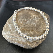 Spiny 6mm Beads 8"Bracelet | Sterling Silver | Authentic Native American Handmade | 90008