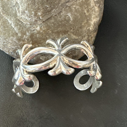 Tufa Cast Mens Womens Navajo Sterling Silver Cuff Bracelet 19689