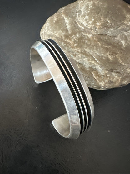Mens Womens Navajo Sterling Silver Cuff Bracelet 7” 19696