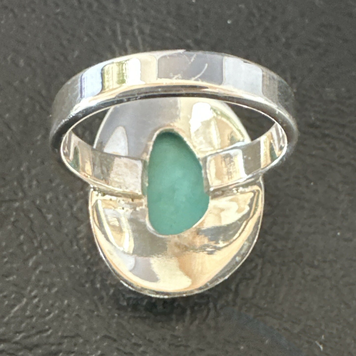 WoMens Sterling Silver Robin Egg Blue Kingman Turquoise Ring Size 8.5 17729