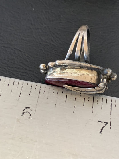 Womens Purple Spiny Oyster Navajo Sterling Silver Ring Size 5.5 03478