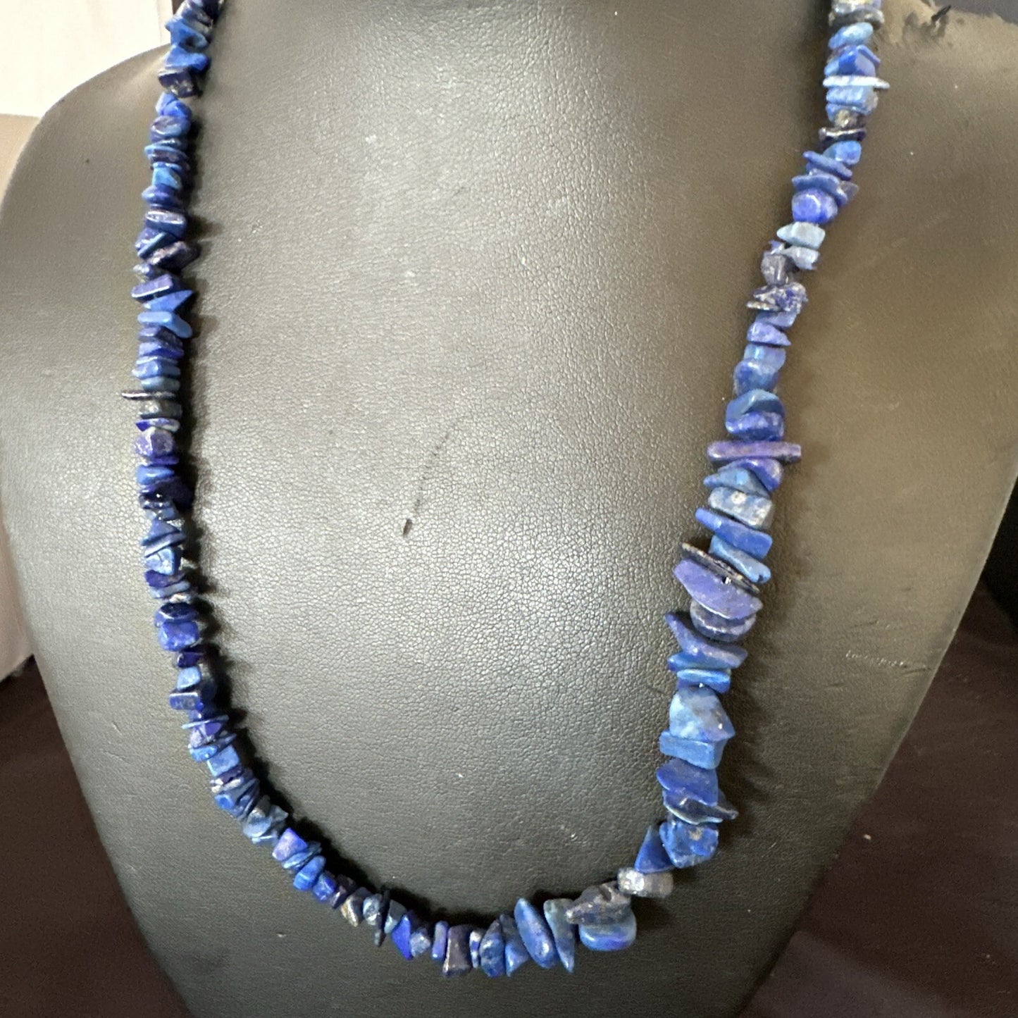 Mens Womens Lapis Lazuli Navajo Sterling Silver 20" Necklace 12903