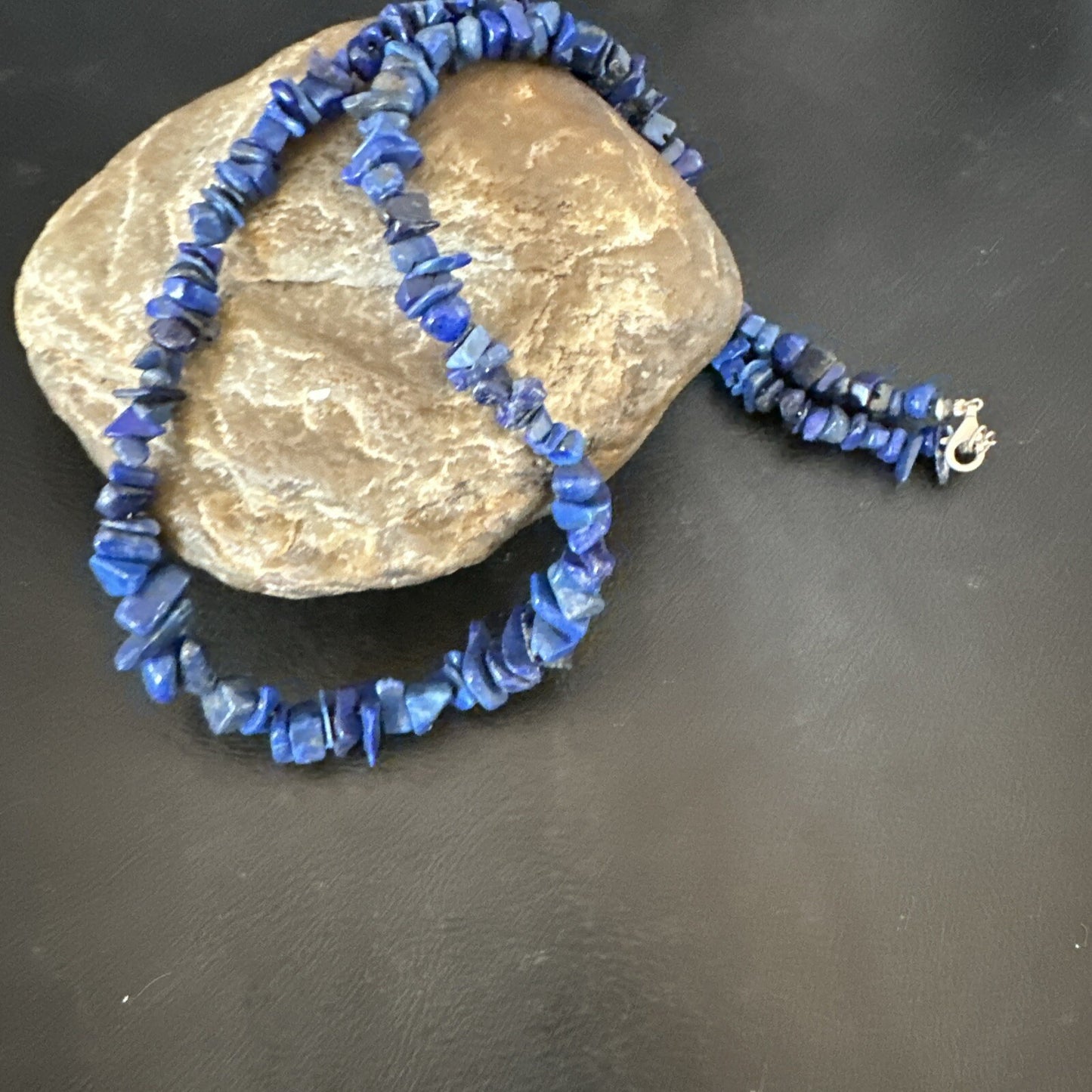 Mens Womens Lapis Lazuli Navajo Sterling Silver 20" Necklace 12903