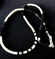 Handmade Black Onyx Men's Necklace | Sterling Silver | Authentic Native American Handmade | 10052