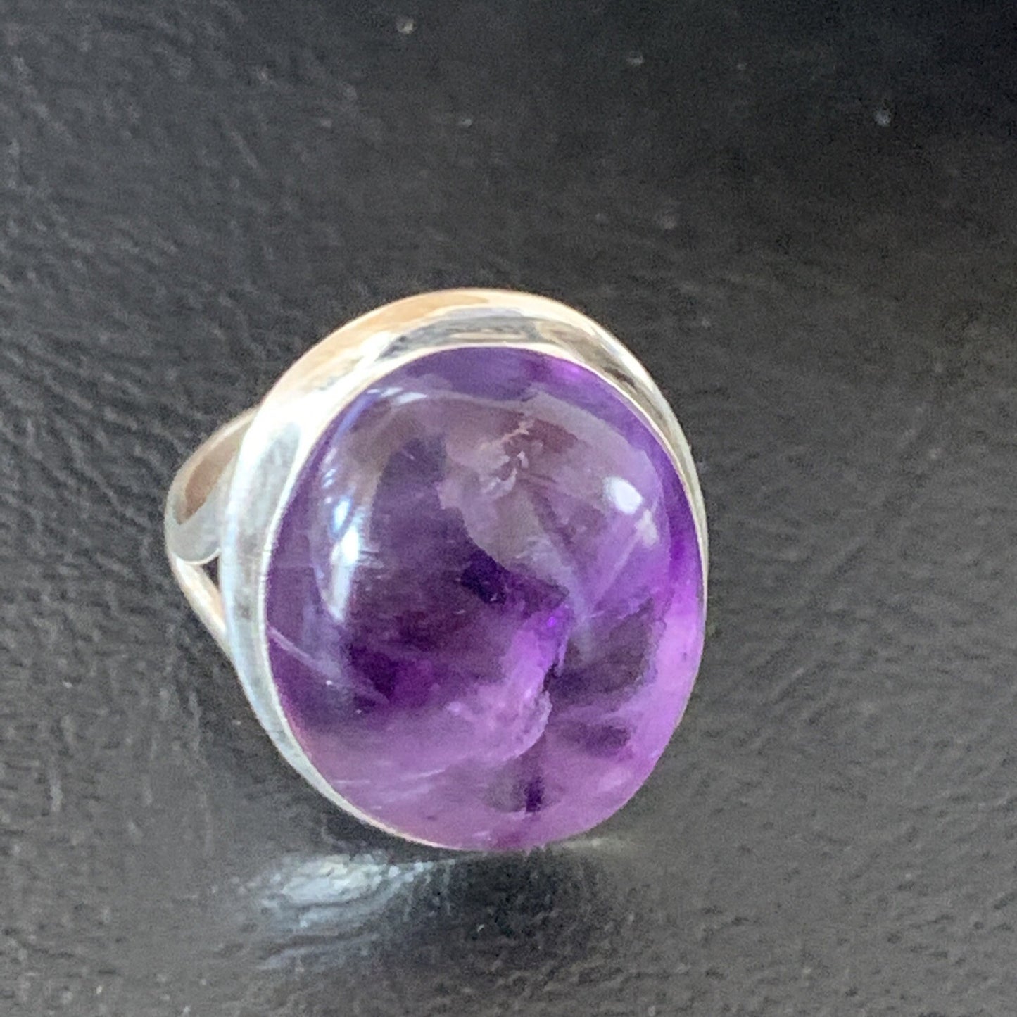 Navajo Purple Amethyst Sterling Silver Ring Size 8.5 12943