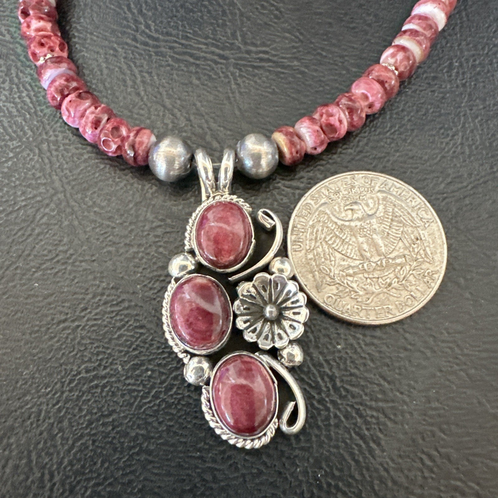 Sterling Purple Spiny Sugilite Pendant Navajo Silver Necklace 19608
