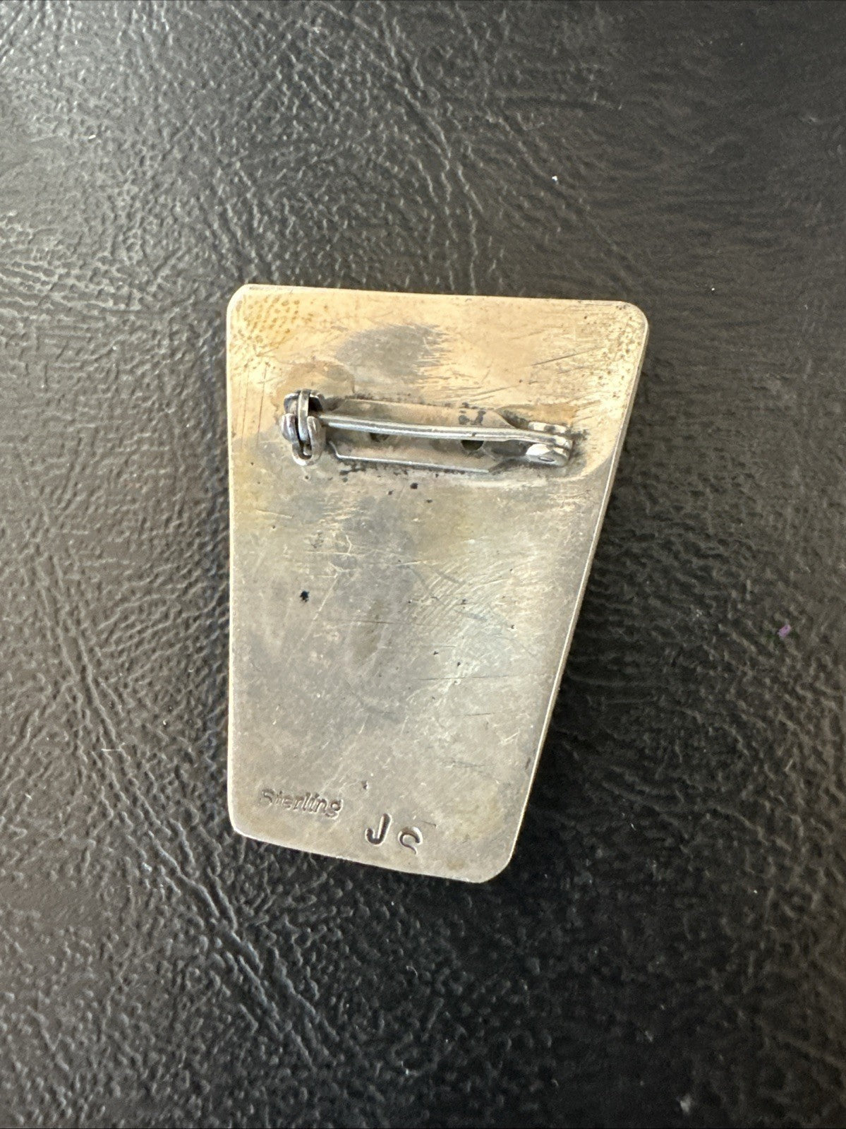 Old Pawn Kokopelli Native American Navajo Sterling Silver Pin 1.5" 19163