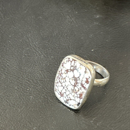 Mens Womens Wild Horse Turquoise Navajo Sterling Silver Ring Sz 7 17344