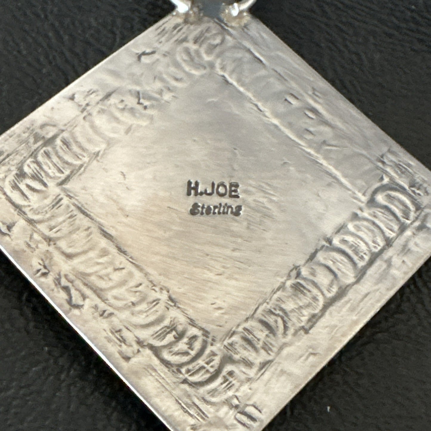 Men Women Blue Kingman Turquoise Pendant Navajo Sterling H Joe 19519