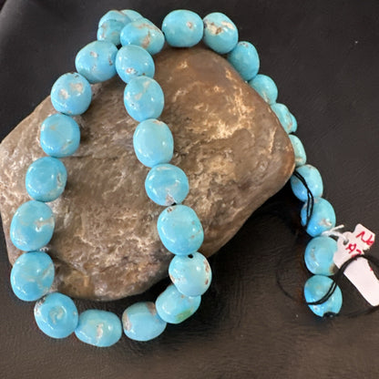 Authentic Blue Sleeping Beauty Turquoise Nugget Strand 18” 18591