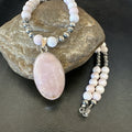 Southwestern Pink Queen Conch Bead Necklace Pendant 20" | Sterling Silver | Authentic Native American Handmade | 19557