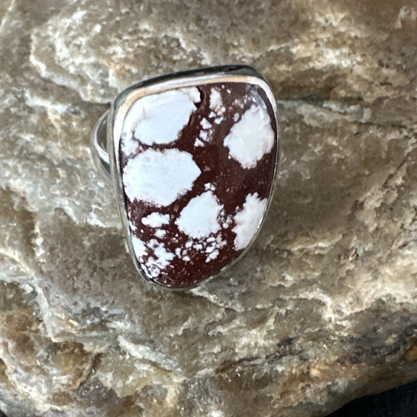 Mens Womens Wild Horse Turquoise Navajo Sterling Silver Ring Sz 8 17342