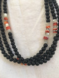 Turquoise Spiny Oyster Onyx 3 Strand Necklace | Sterling Silver | Authentic Native American Handmade | 10108