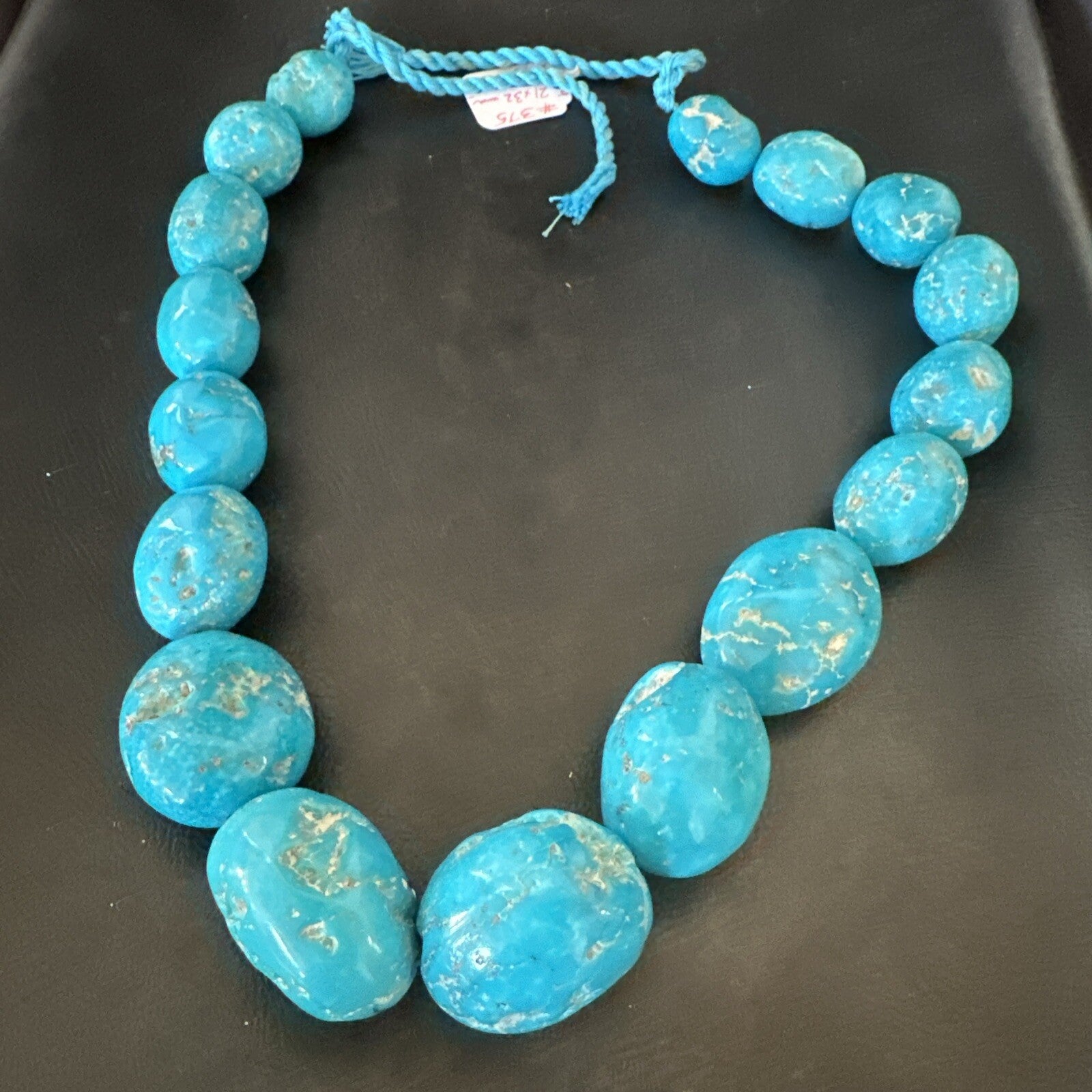 Collectors Authentic Blue Sleeping Beauty Graduated Turquoise 20” 18477