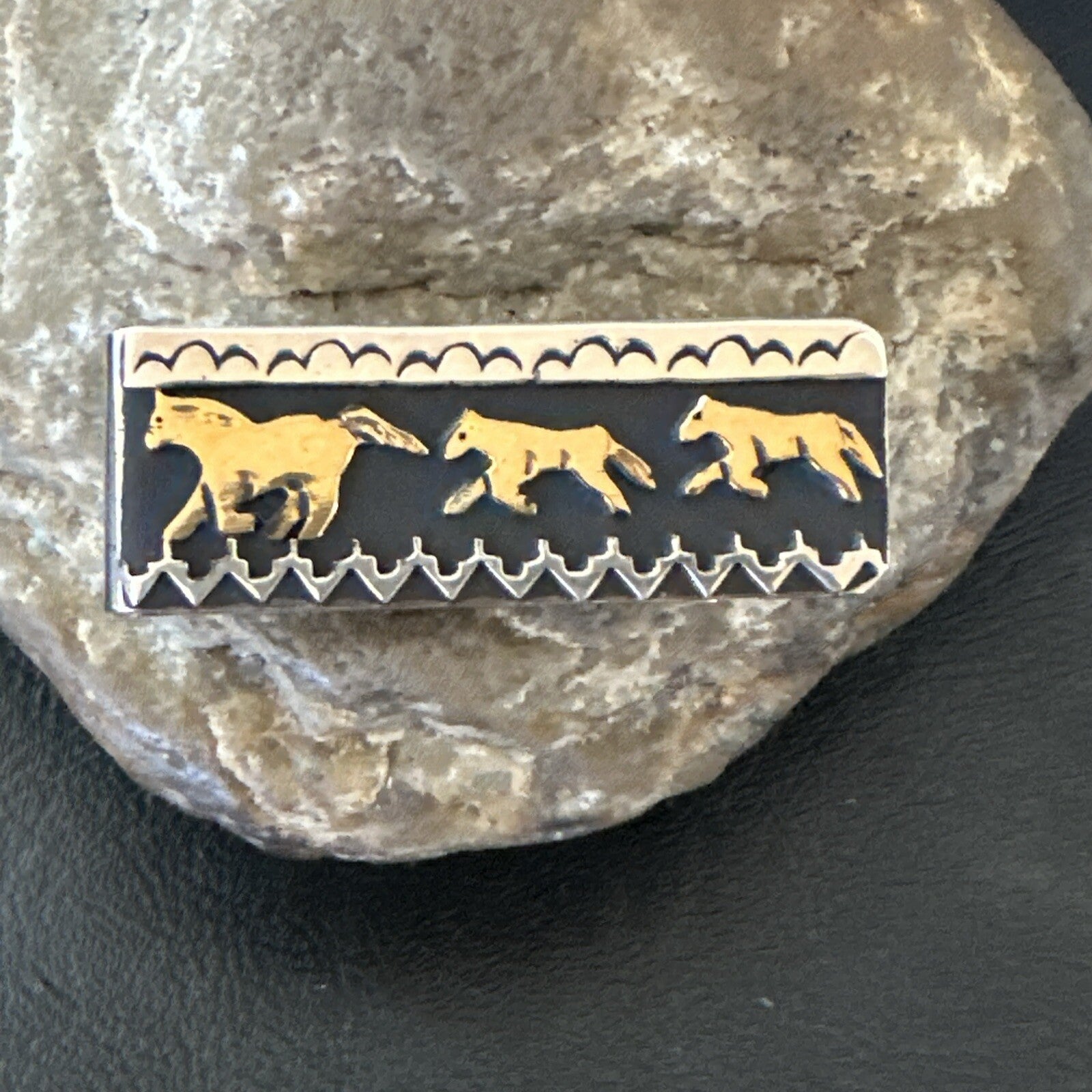 Money Clip Running Horse Native American Navajo Sterling Silver T&R Singer 17824