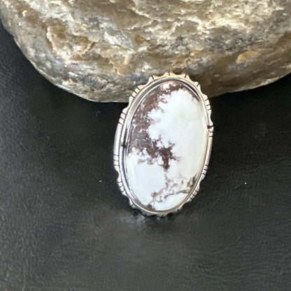 Mens Womens Wild Horse Turquoise Navajo Sterling Silver Ring Size 9 18012