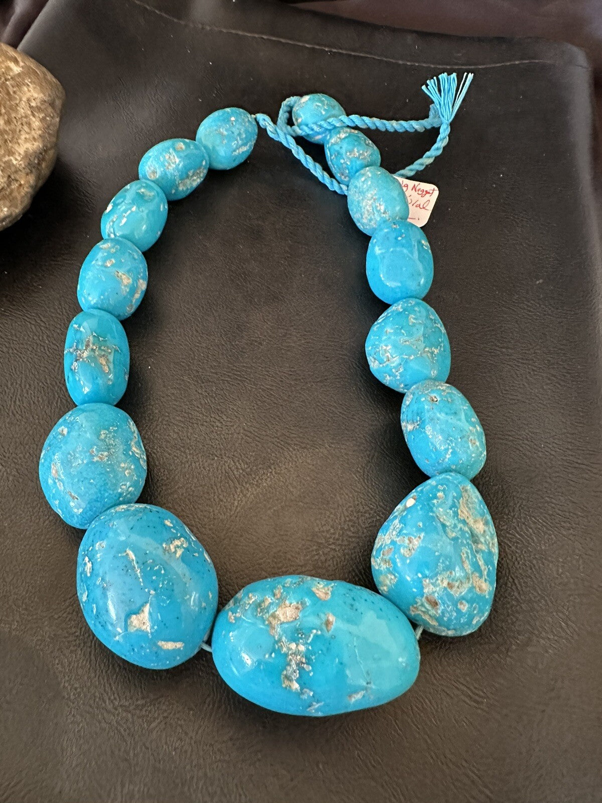 Collectors Authentic Blue Sleeping Beauty Graduated Turquoise Strand 20” 18446