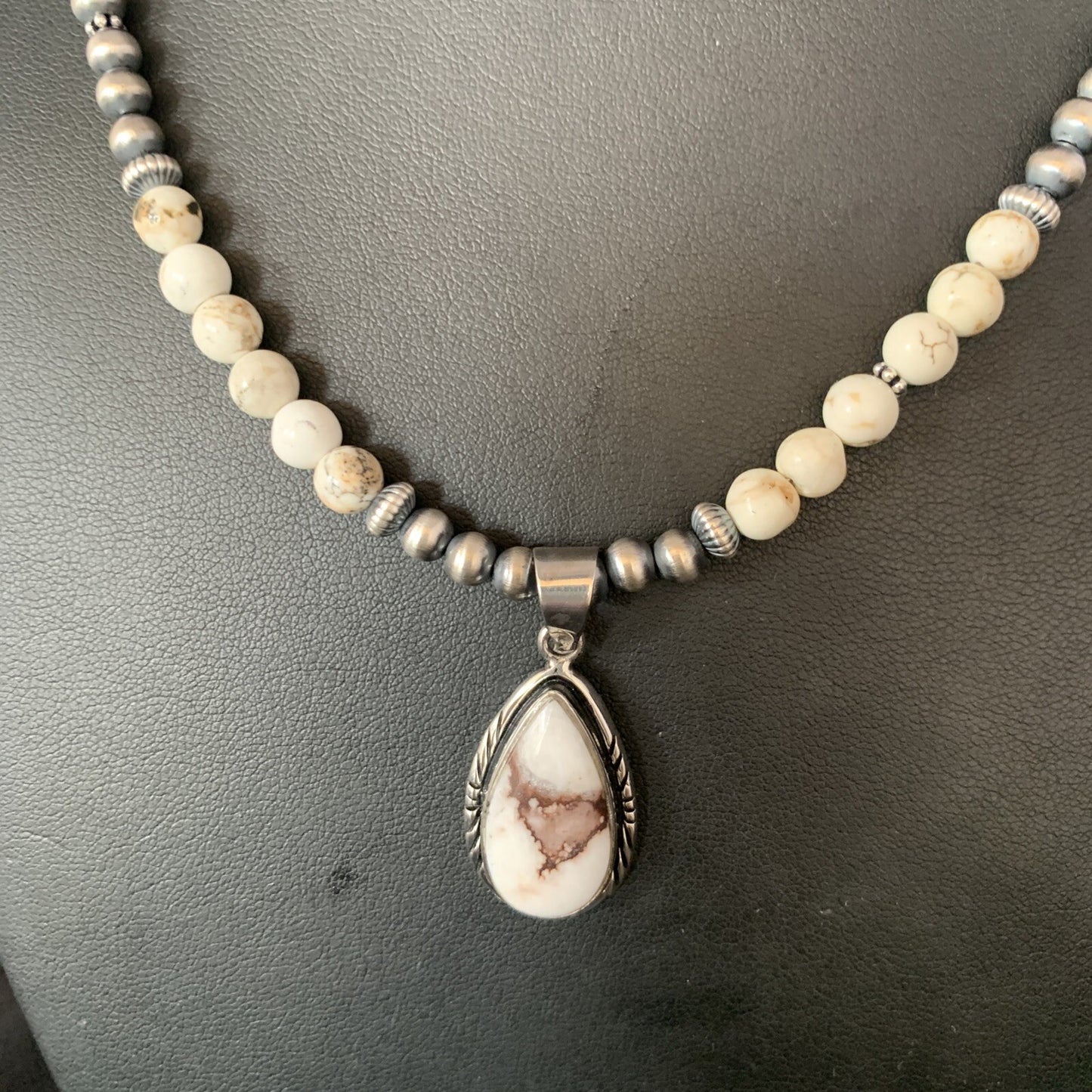Native Navajo Pearls Purple Spiny Oyster Sterling Silver Necklace 4563
