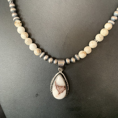 Native Navajo Pearls Purple Spiny Oyster Sterling Silver Necklace 4563