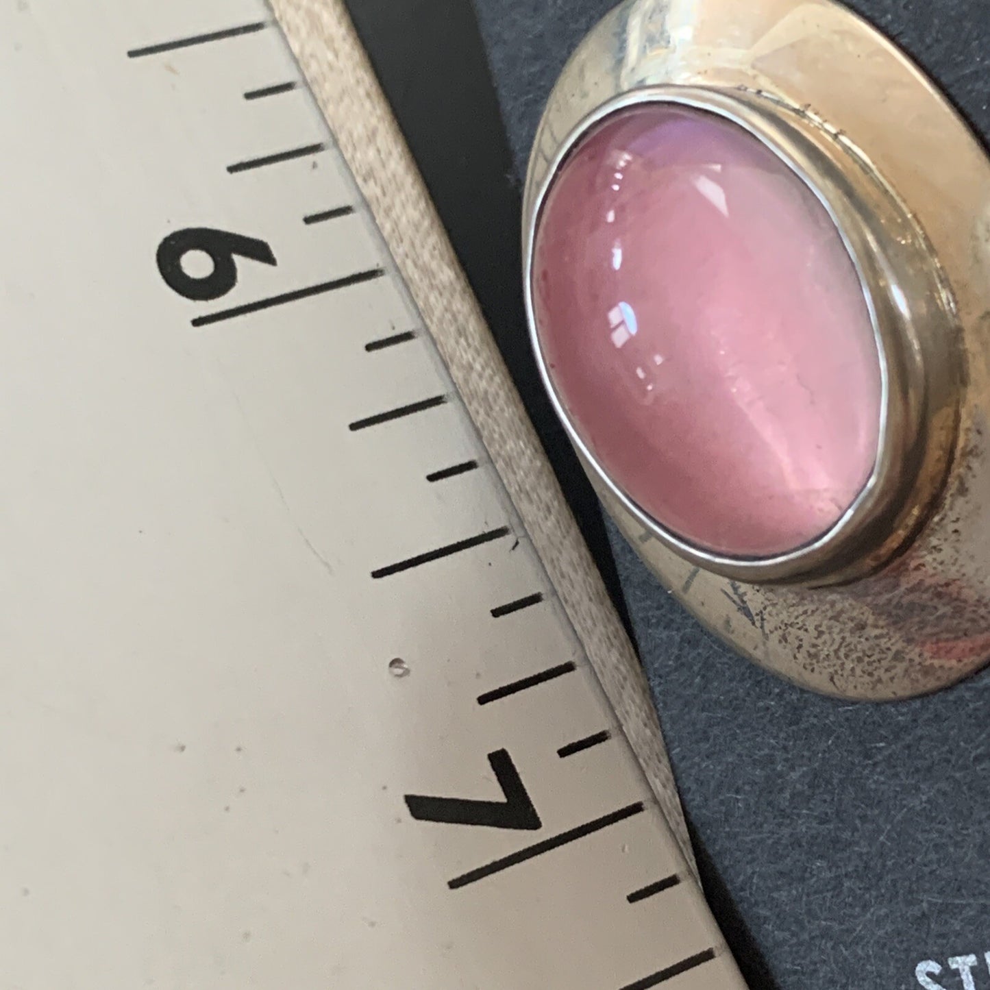 Navajo Pink Quartz Sterling Silver Post Stud Earrings 1" 13029