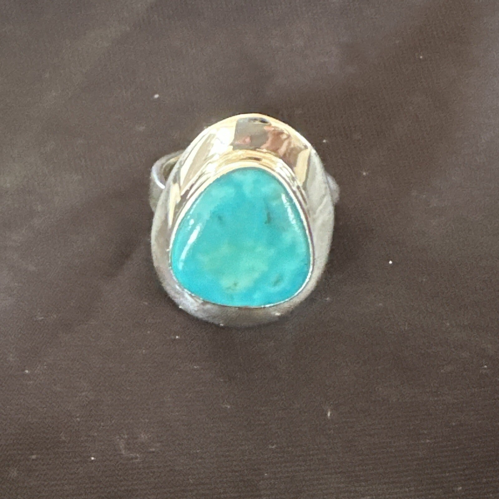 Southwestern Sterling Silver Blue Kingman Turquoise Ring Size 7 18506