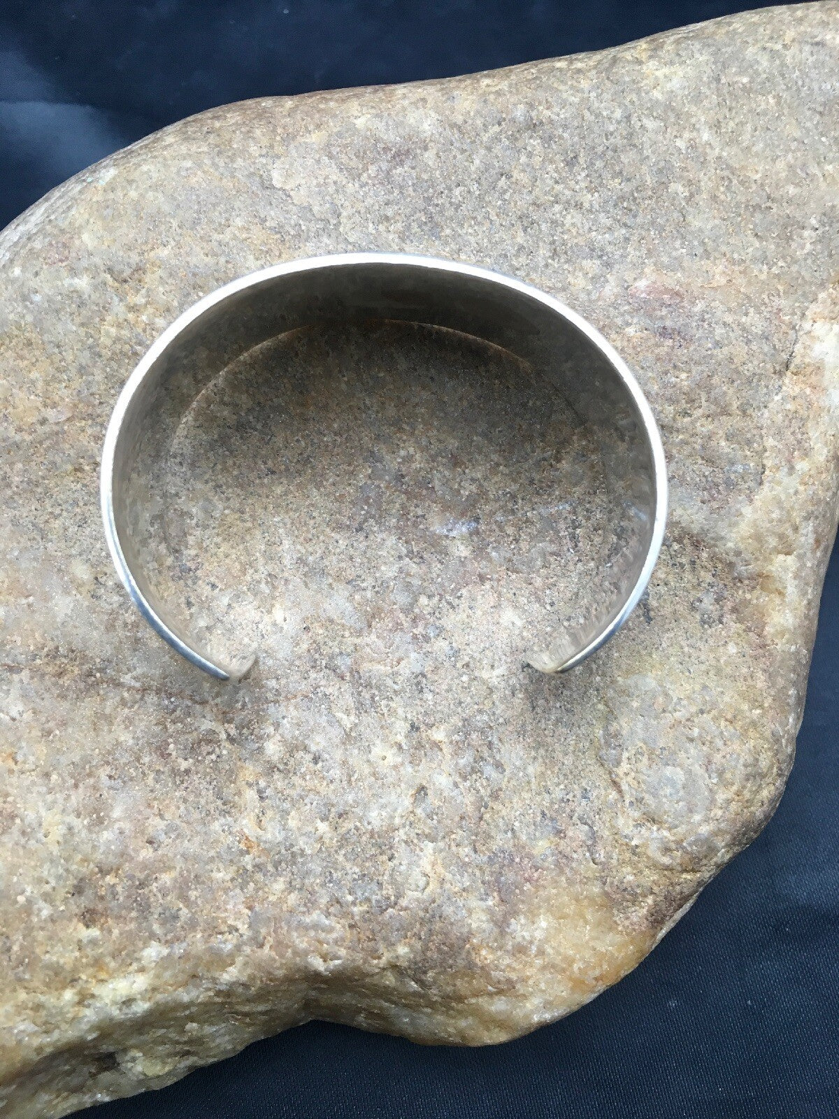 Navajo Sterling Silver Stamped Children's Cuff Bracelet 04051