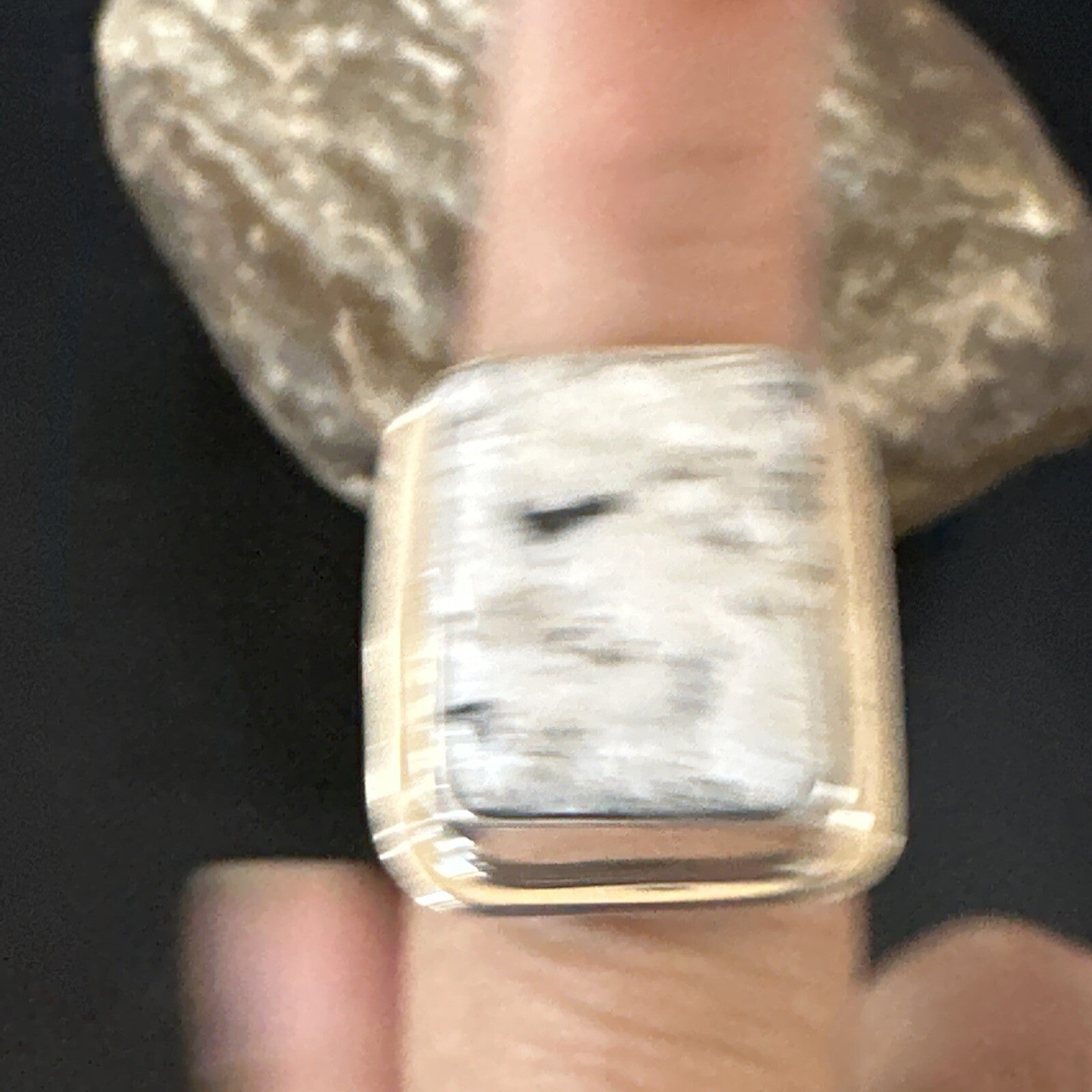 Navajo Sterling Silver White Buffalo Turquoise Ring Size 8.5 19307
