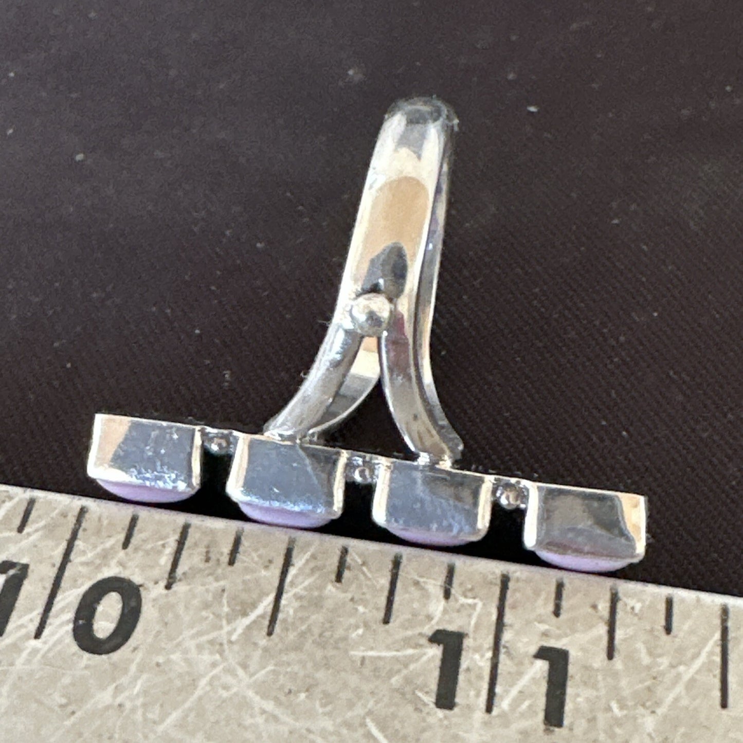 Gorgeous Square Pink Conch Cluster Ring Handmade Navajo Sz 9 18782