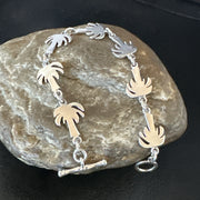 All Tube Old Pawn Link Bracelet 7" | Sterling Silver | Authentic Native American Handmade | 18130