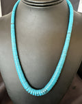 Santo Domingo Stabilized Blue Turquoise 20"Necklace | Authentic Native American Handmade | 18469