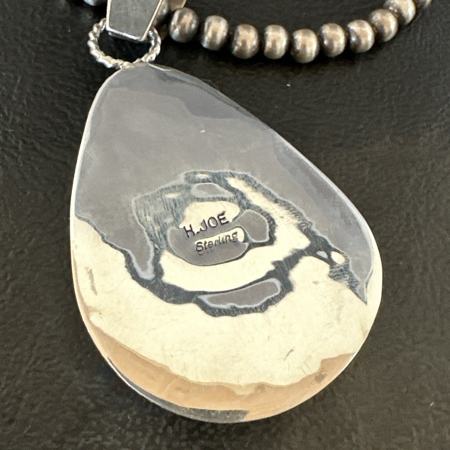 Mens Women Navajo Sterling Silver Green Royston Turquoise Necklace Pendant 18051