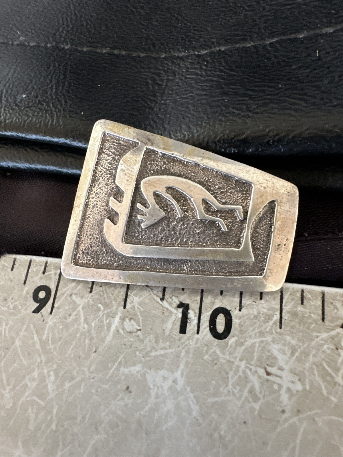 Old Pawn Kokopelli Native American Navajo Sterling Silver Pin 1.5" 19163