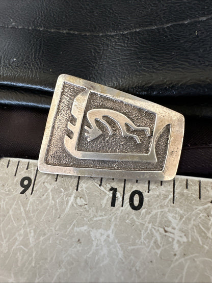 Old Pawn Kokopelli Native American Navajo Sterling Silver Pin 1.5" 19163