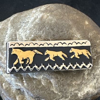 Money Clip Running Horse Native American Navajo Sterling Silver T&R Singer 17824