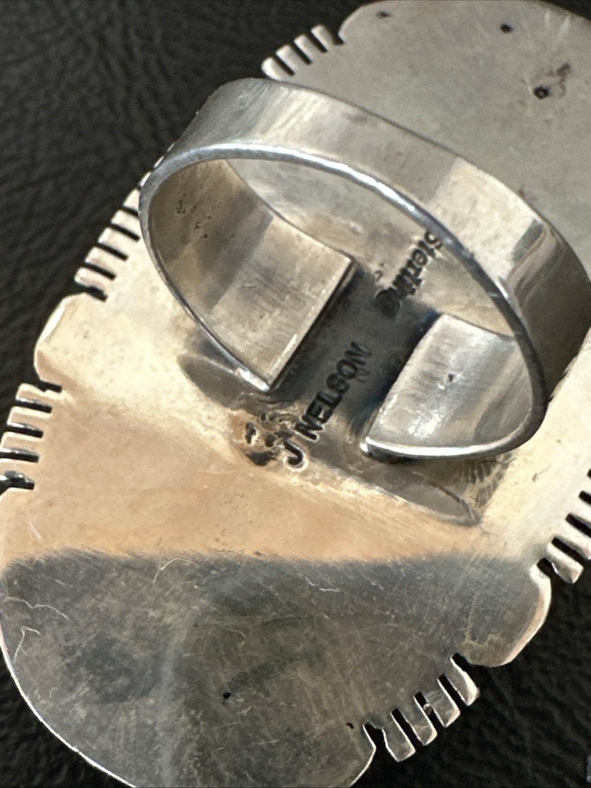 Native American Wild Horse Turquoise Navajo Sterling Silver Ring Size 6.5 19823