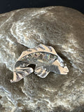 Pava Shell Navajo Fetish Old Pawn Pin Pendant | Sterling Silver | Authentic Native American Handmade | 18153
