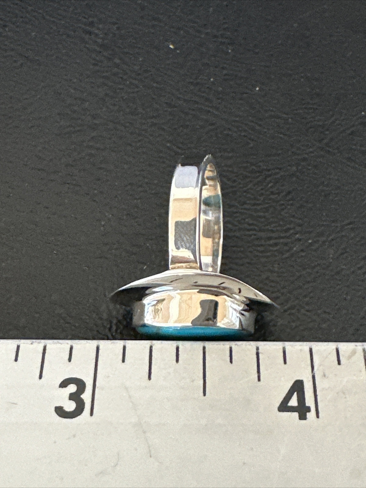 WoMens Sterling Silver Blue Kingman Turquoise Ring Size 7 17681