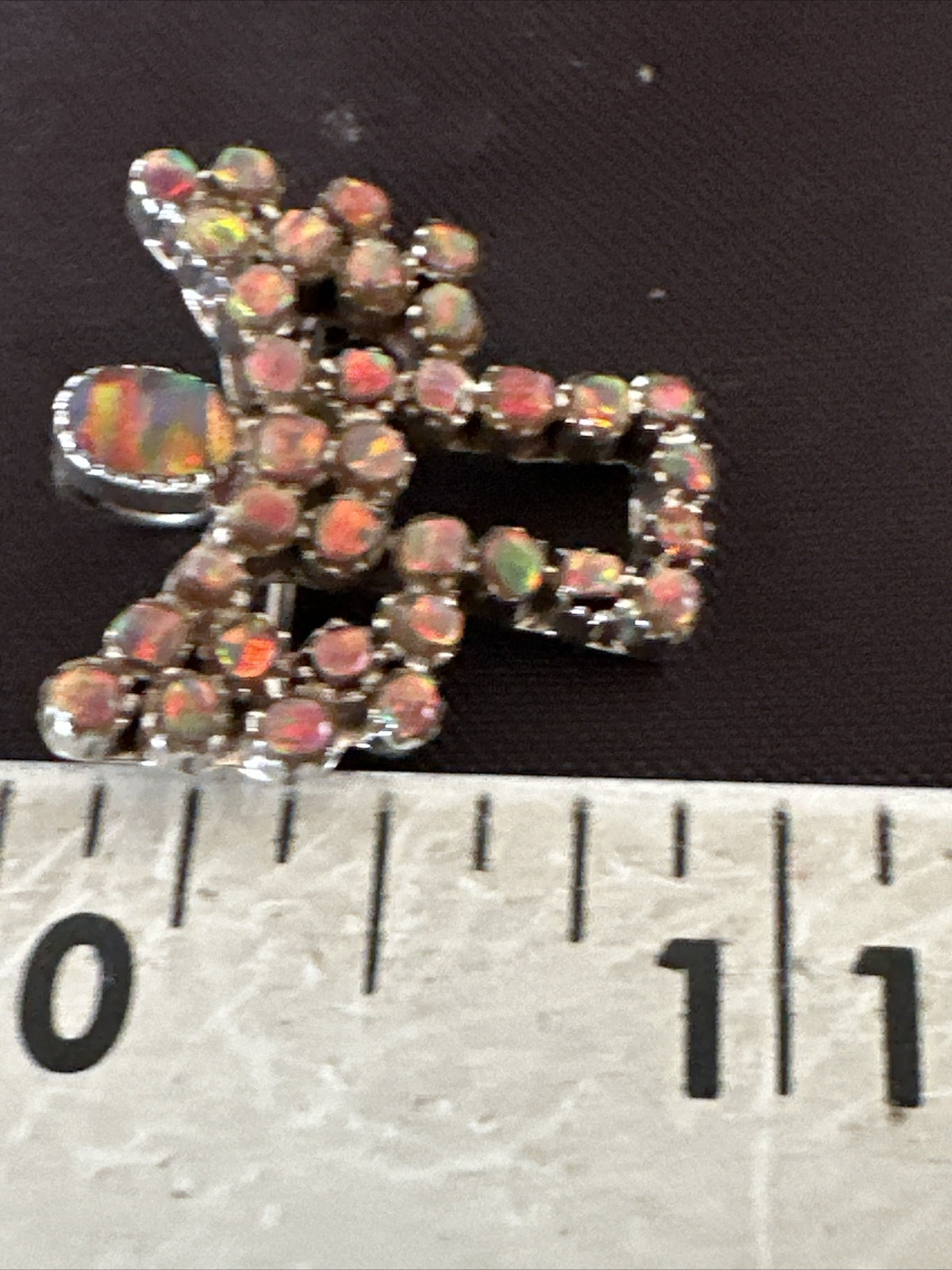 Womens Red Opal Navajo Sterling Silver Butterfly Angel Pin Pendant 18157