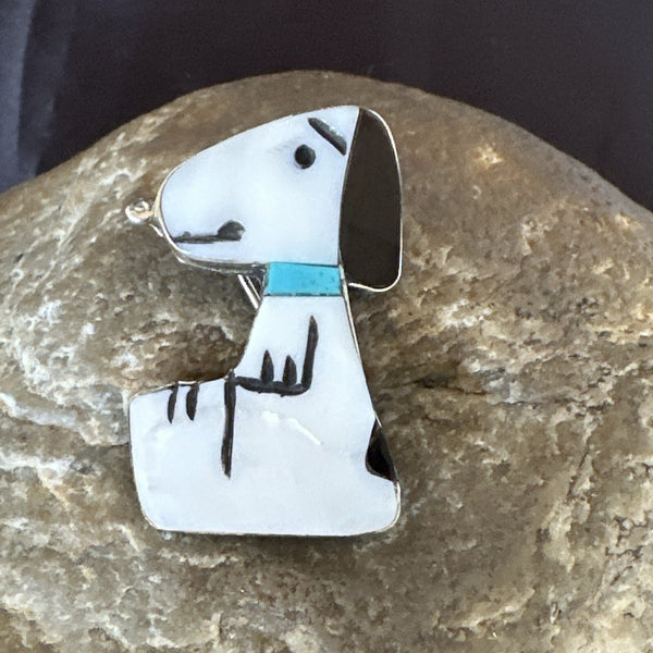 Snoopy Dog Zuni Sterling Silver Disney Pin Pendant Peanuts 17951