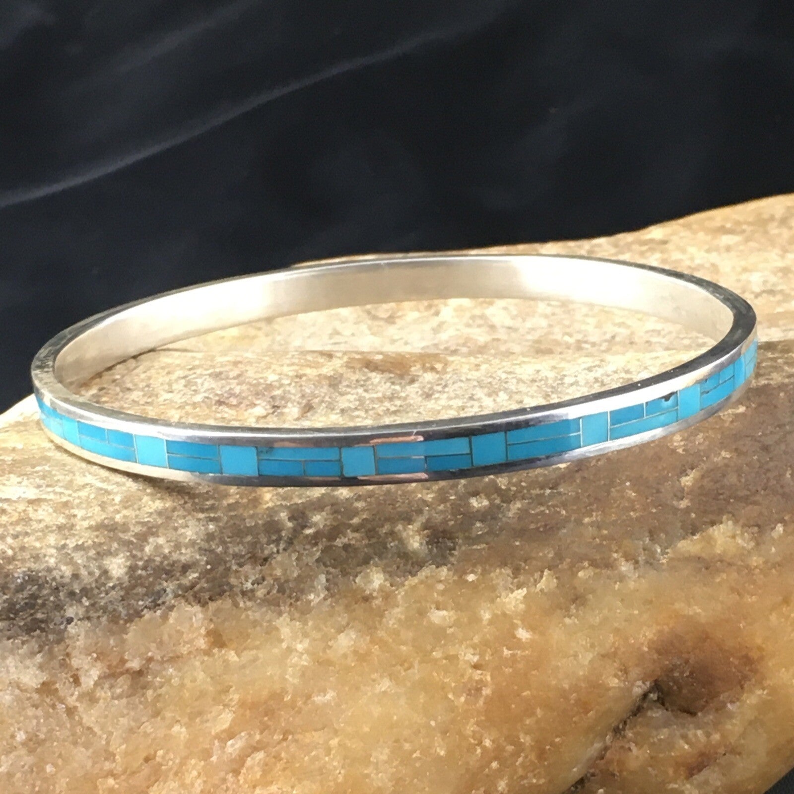 Sleeping Beauty Turquoise Southwestern Sterling Silver Bracelet 10193