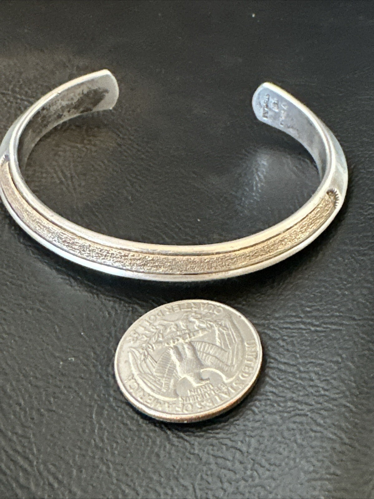 WoMens Navajo Sterling Silver 14K Gold Cuff Bracelet 18200