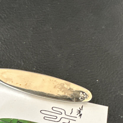 Green Gaspiete Southwestern Sterling Silver Inlay Earrings 1.5” 14933