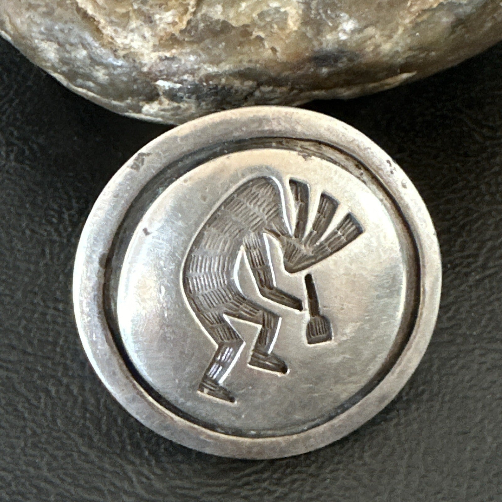 XL Womens Kokopelli Old Pawn Hopi Sterling Silver Ring Size 6.5 18115