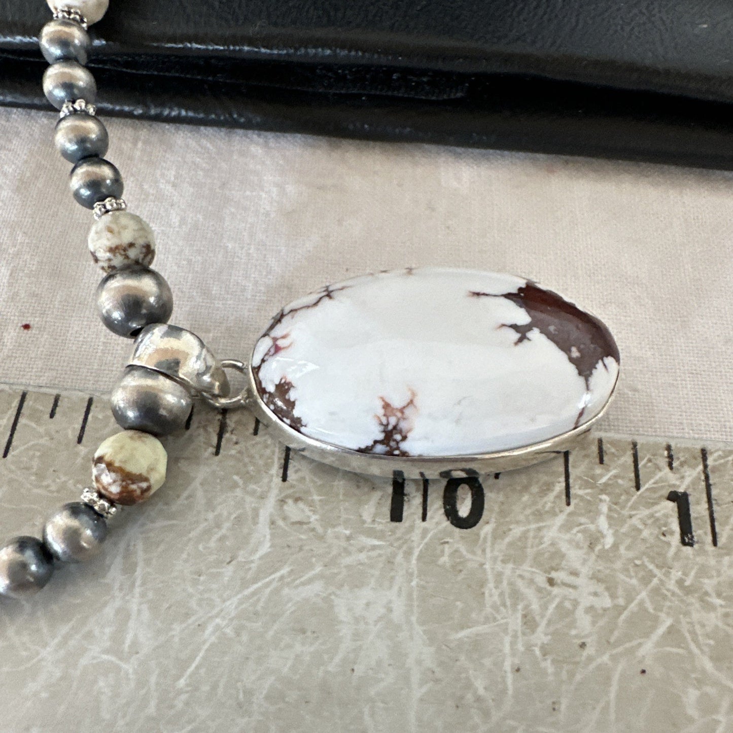 Mens Womens Wild Horse Turquoise Pendant Navajo Sterling Silver Necklace 19542