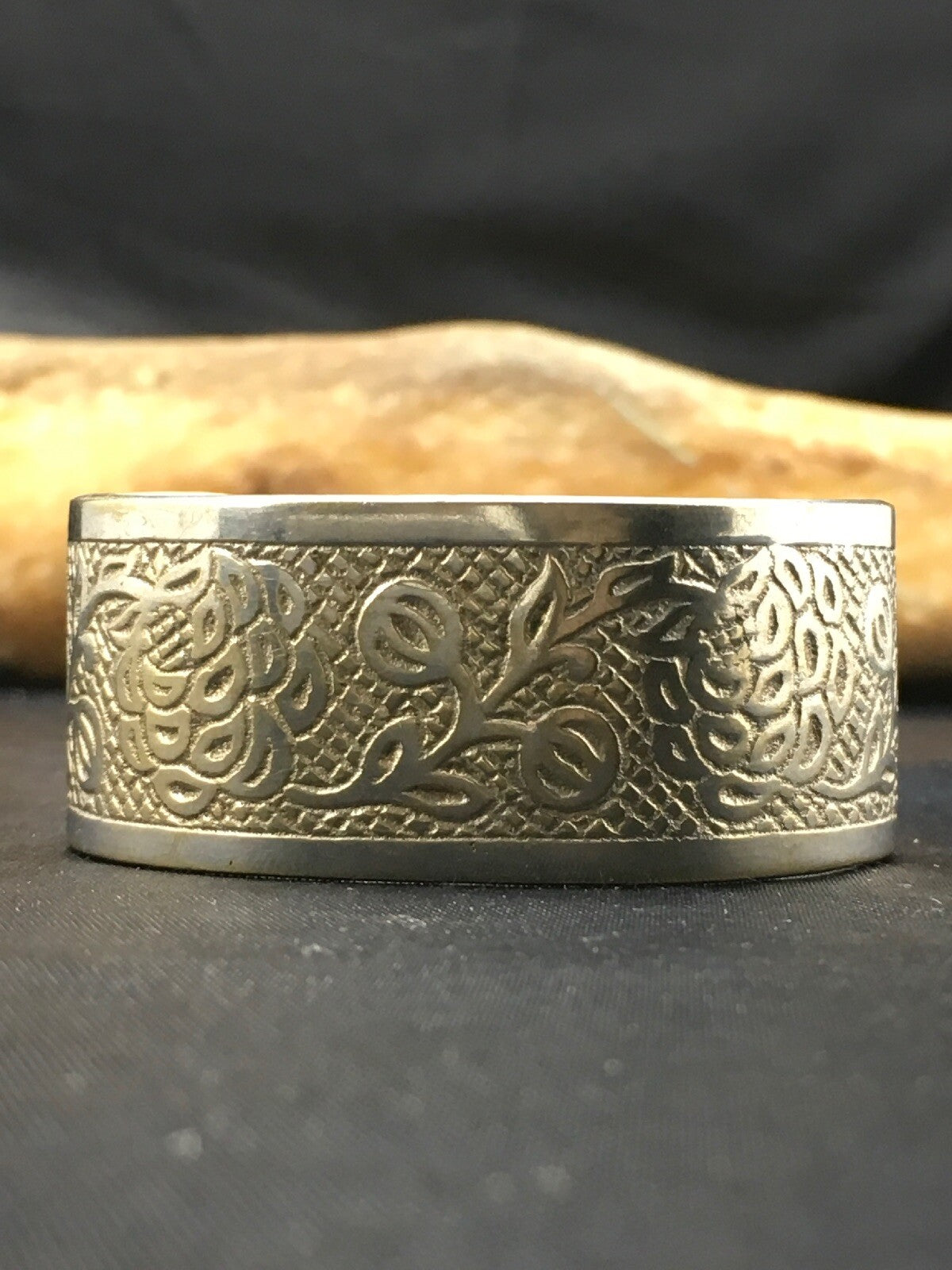 Navajo Sterling Silver Stamped Children's Cuff Bracelet 04051