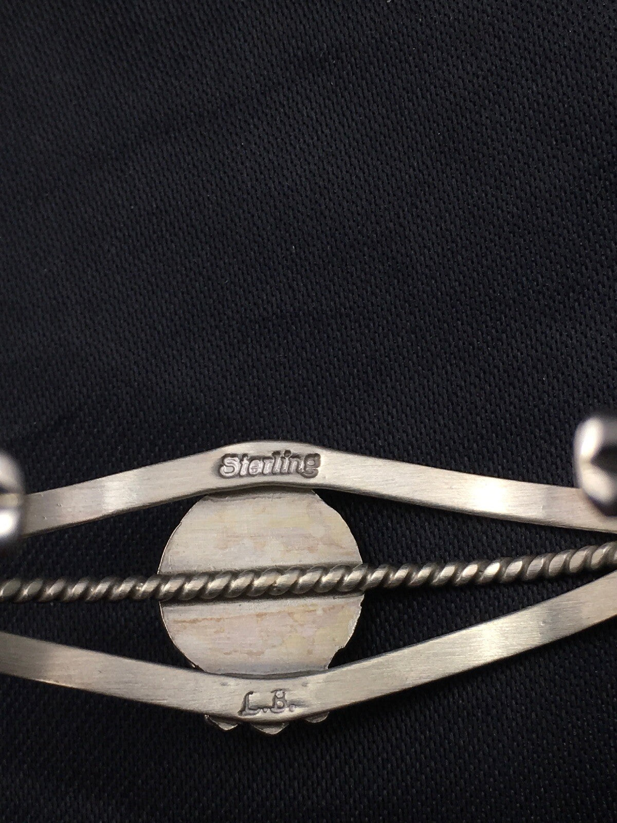 Native Blue Turquoise Navajo Sterling Silver Children's Bracelet 04375