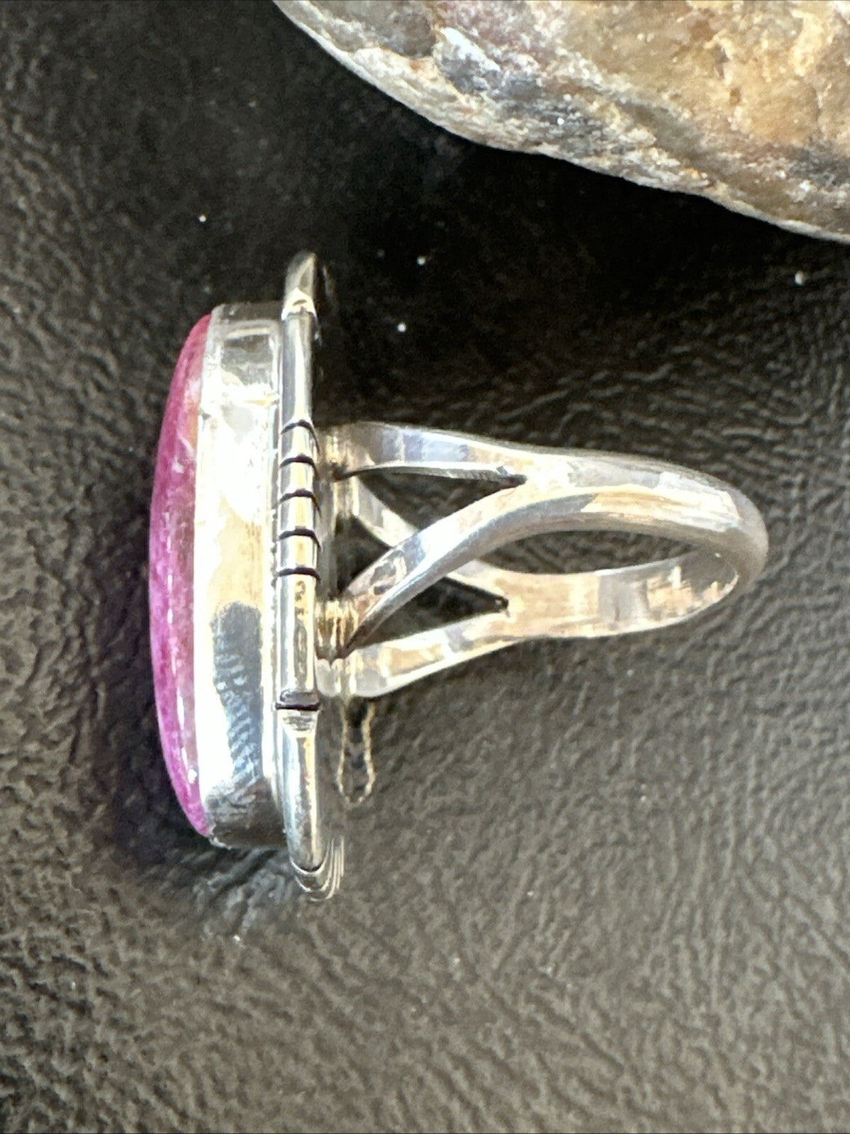 Womens Purple Spiny Oyster Navajo Sterling Silver Ring Size 6.5 18583