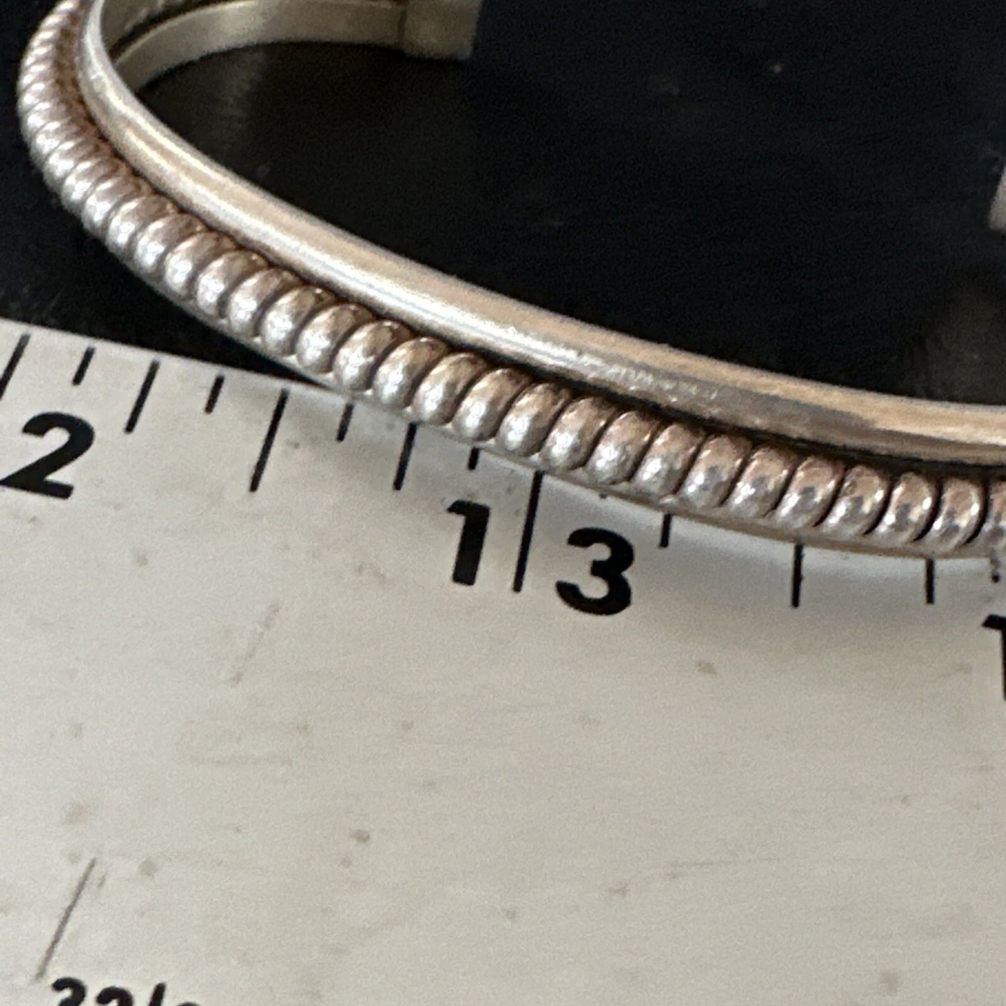 Native American Cuff Bracelet Old Pawn Navajo Sterling Silver 15072