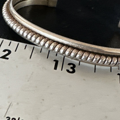 Native American Cuff Bracelet Old Pawn Navajo Sterling Silver 15072